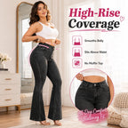 🔥 Curves Sculpting Butt Lifter Bell Bottoms – Casual & Party Stretch Jeans 💃