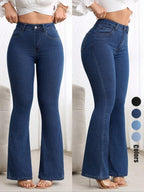 🔥 Curves Sculpting Butt Lifter Bell Bottoms – Casual & Party Stretch Jeans 💃