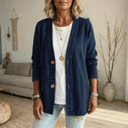 🧥 50% OFF NOW! ✨ Women's Classic Button Front Denim Jacket – V-Neck, Breathable Fabric & Relaxed Fit 💙